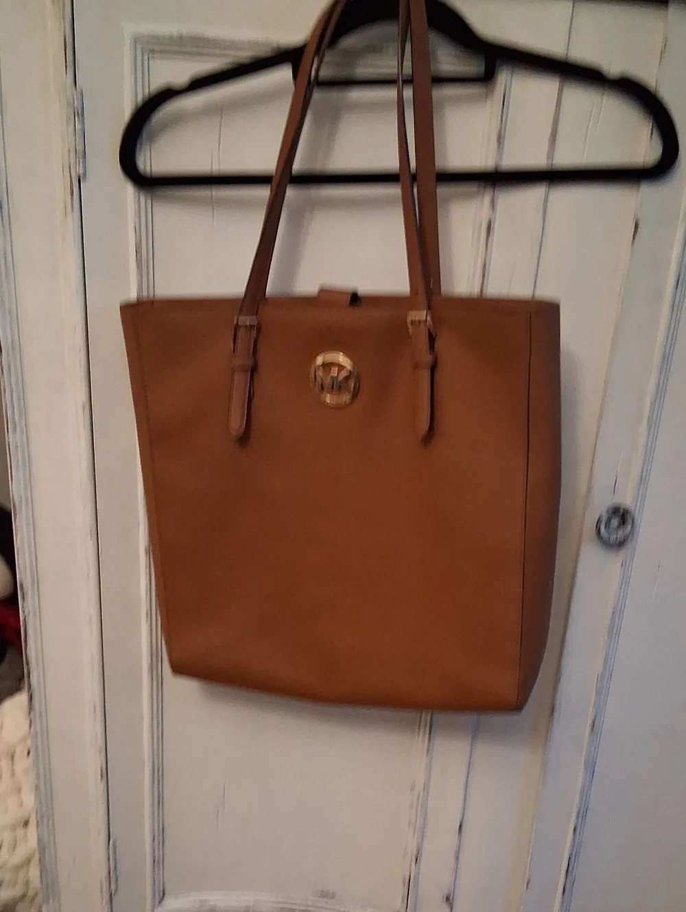 New Without Tags.  Michael Kors Cognac Leather Shoulder Bag